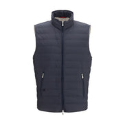 Brunello Cucinelli Blue Polyester Sleeveless Jacket