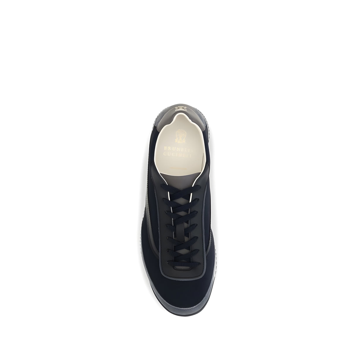 Brunello Cucinelli Blue Suede Leather Athletic Sneakers