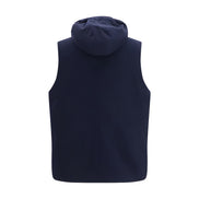 Brunello Cucinelli Blue Wool Oves Aries Sleeveless Jacket