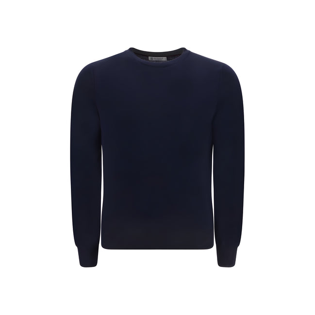 Brunello Cucinelli Blue Wool Sweatshirt