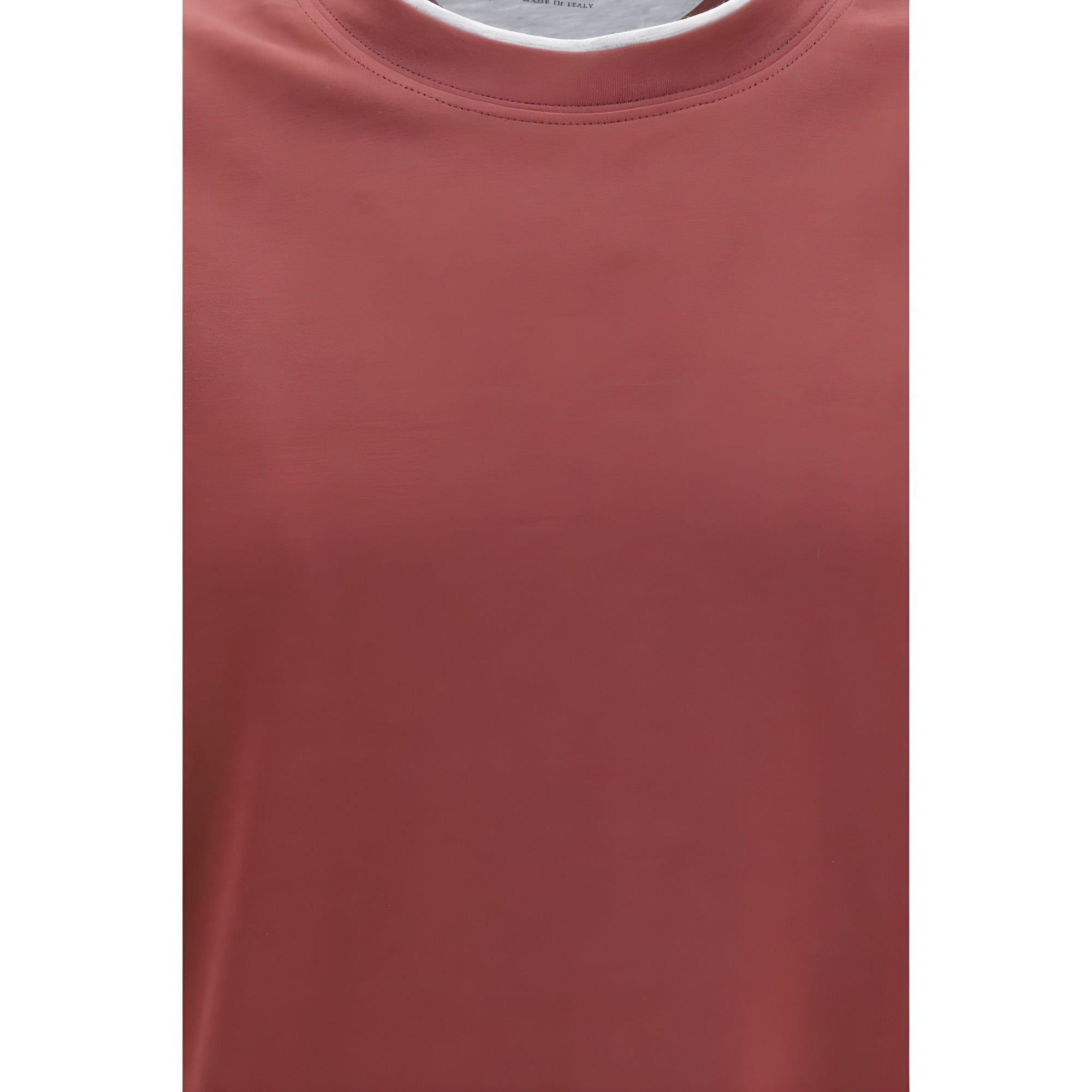 Brunello Cucinelli Bordeaux Cotton T-Shirt