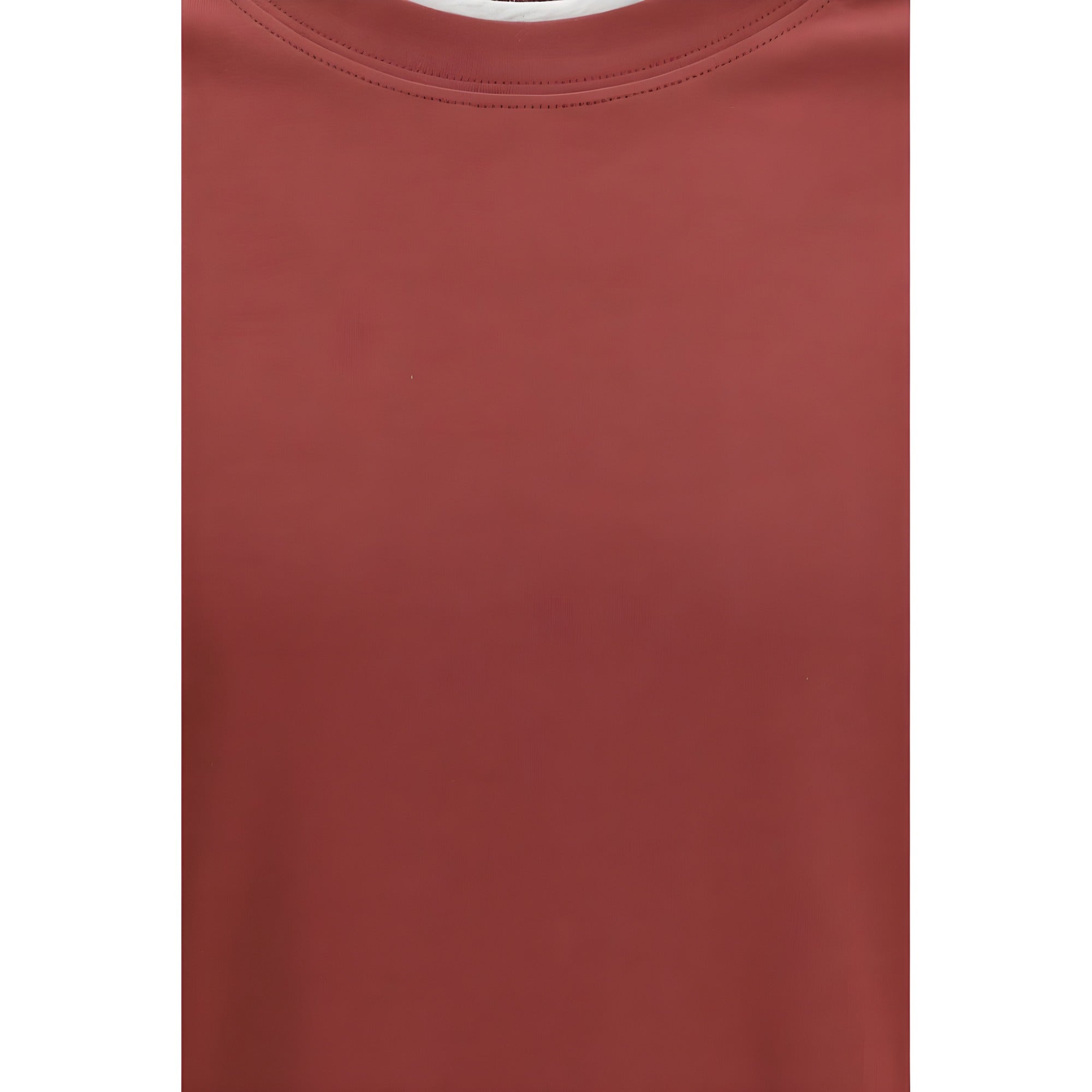 Brunello Cucinelli Bordeaux Cotton T-Shirt