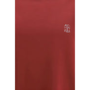 Brunello Cucinelli Bordeaux Cotton T-Shirt