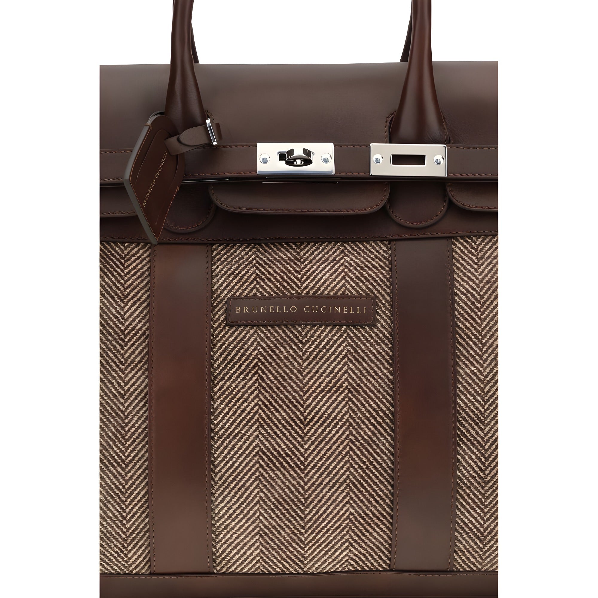Brunello Cucinelli Brown Calf Leather Luggage And Travel