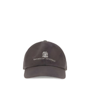 Brunello Cucinelli Brown Cotton Cap (Baseball Hat)