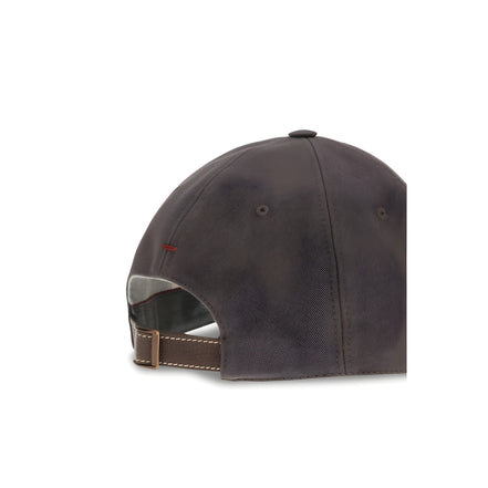 Brunello Cucinelli Brown Cotton Cap (Baseball Hat)