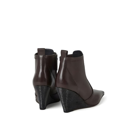 Brunello Cucinelli Brown Leather Ankle Boots