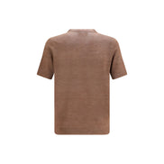 Brunello Cucinelli Brown Linen T-Shirt