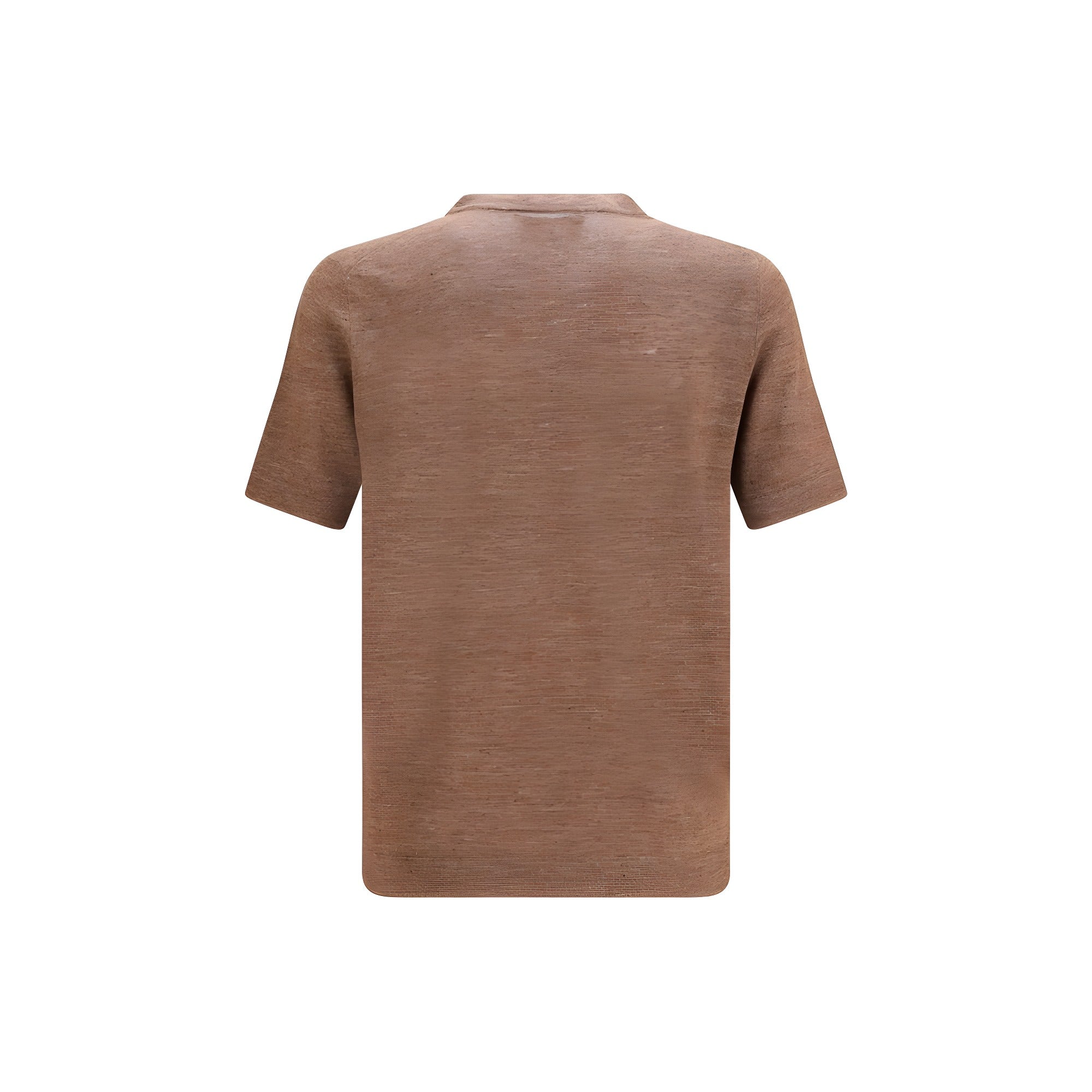 Brunello Cucinelli Brown Linen T-Shirt