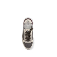 Brunello Cucinelli Gray Calf Leather Chunky Sneakers