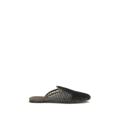 Brunello Cucinelli Grey Mules