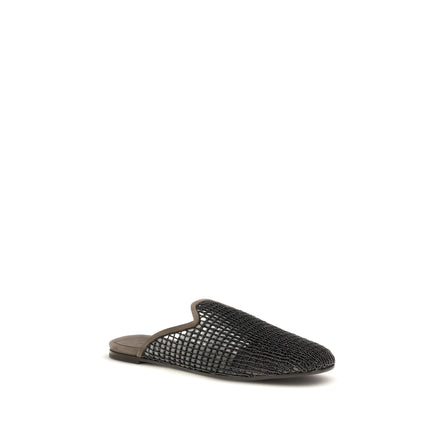 Brunello Cucinelli Grey Mules
