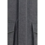 Brunello Cucinelli Gray Cashmere Full-Length Jacket