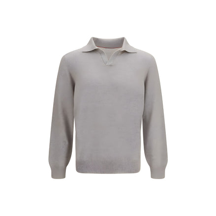 Brunello Cucinelli Gray Cashmere Sweatshirt