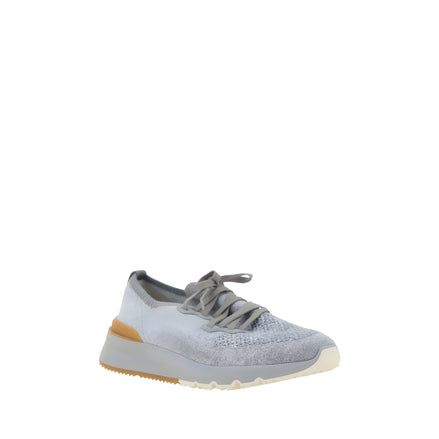 Brunello Cucinelli Gray Cotton Athletic Sneakers