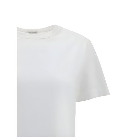 Brunello Cucinelli White Cotton T-Shirt