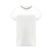 Brunello Cucinelli White Elastane T-Shirt