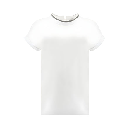 Brunello Cucinelli White Elastane T-Shirt