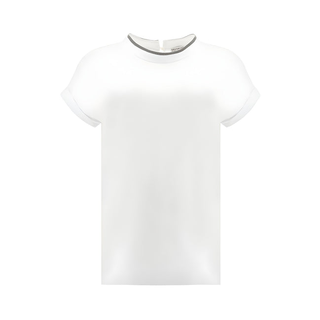 Brunello Cucinelli White Elastane T-Shirt