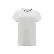 Brunello Cucinelli White Elastane T-Shirt