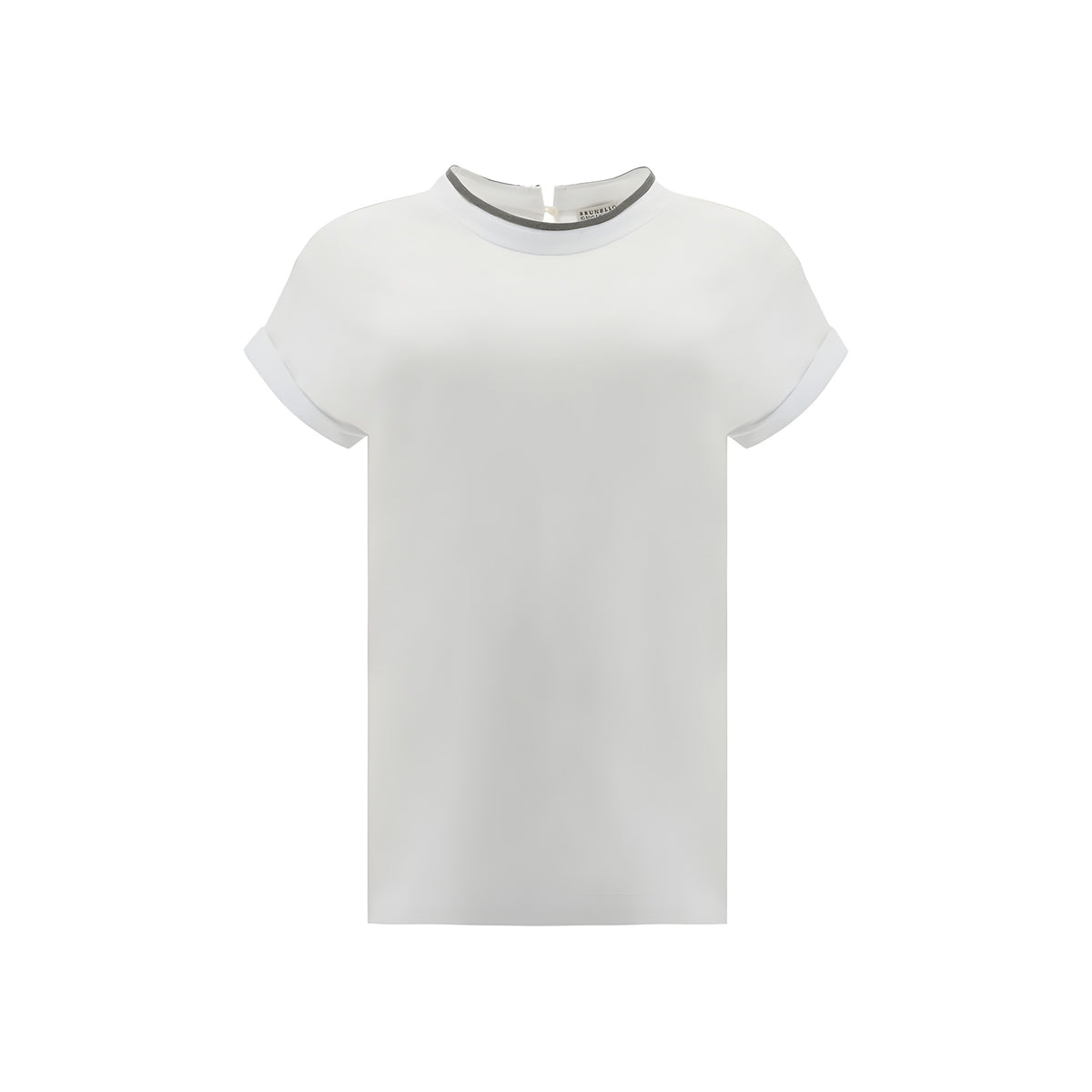 Brunello Cucinelli White Elastane T-Shirt