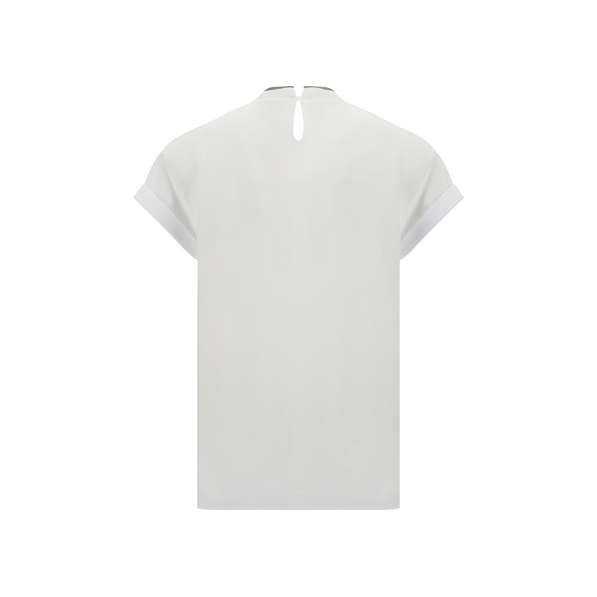 Brunello Cucinelli White Elastane T-Shirt