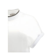 Brunello Cucinelli White Elastane T-Shirt