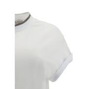 Brunello Cucinelli White Elastane T-Shirt
