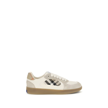 Burberry Beige Leather Low Top Sneakers