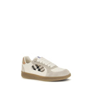 Burberry Beige Leather Low Top Sneakers