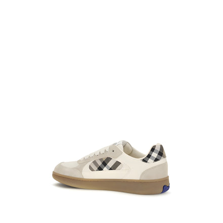 Burberry Beige Leather Low Top Sneakers