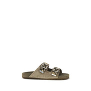 Burberry Beige Calf Leather Flat Sandals