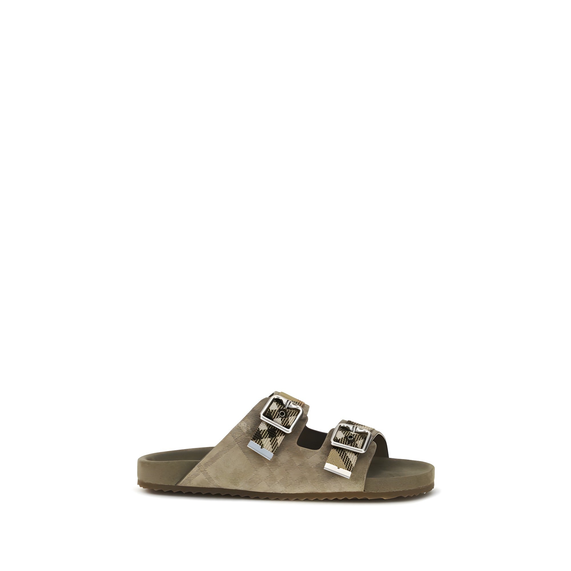 Burberry Beige Calf Leather Flat Sandals