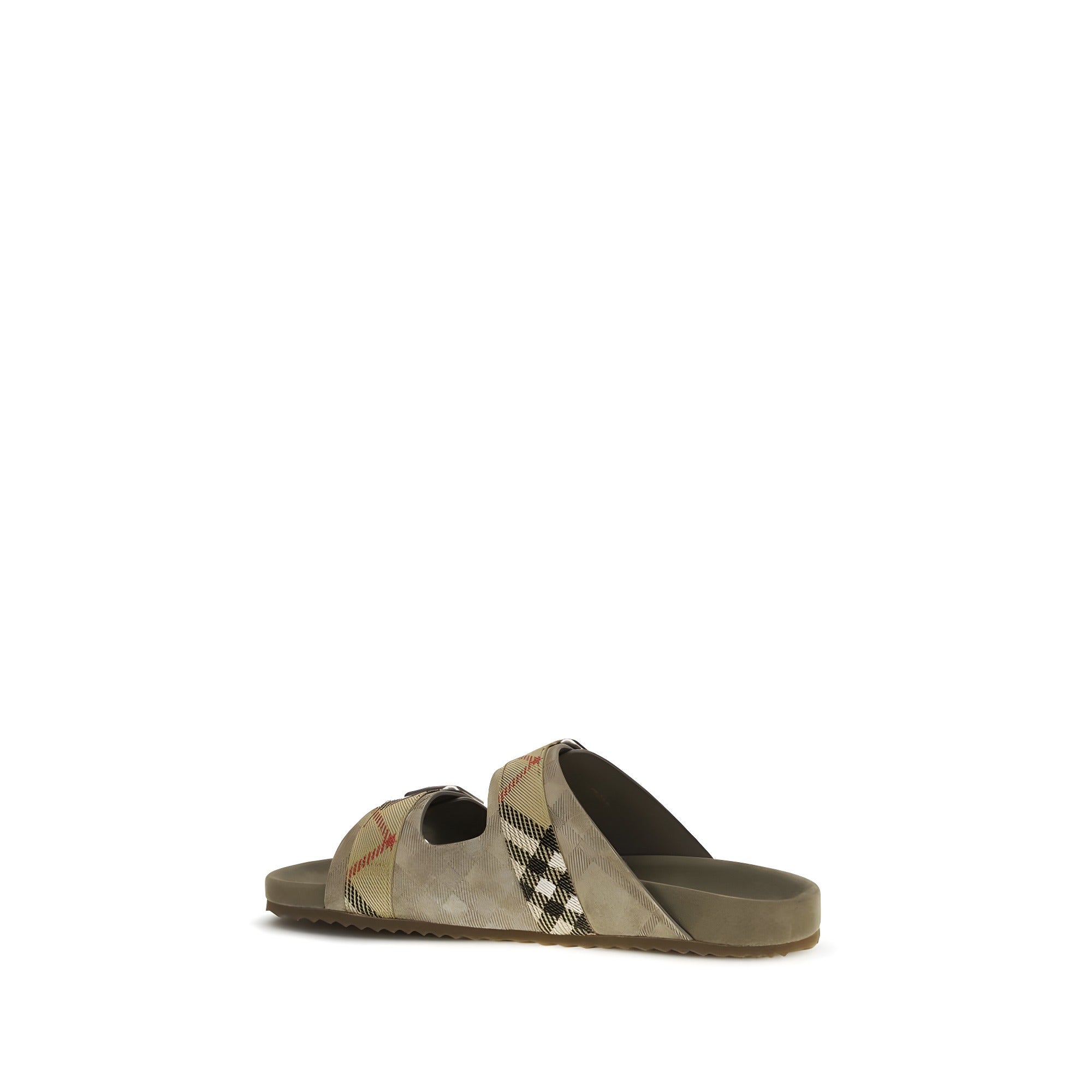 Burberry Beige Calf Leather Flat Sandals