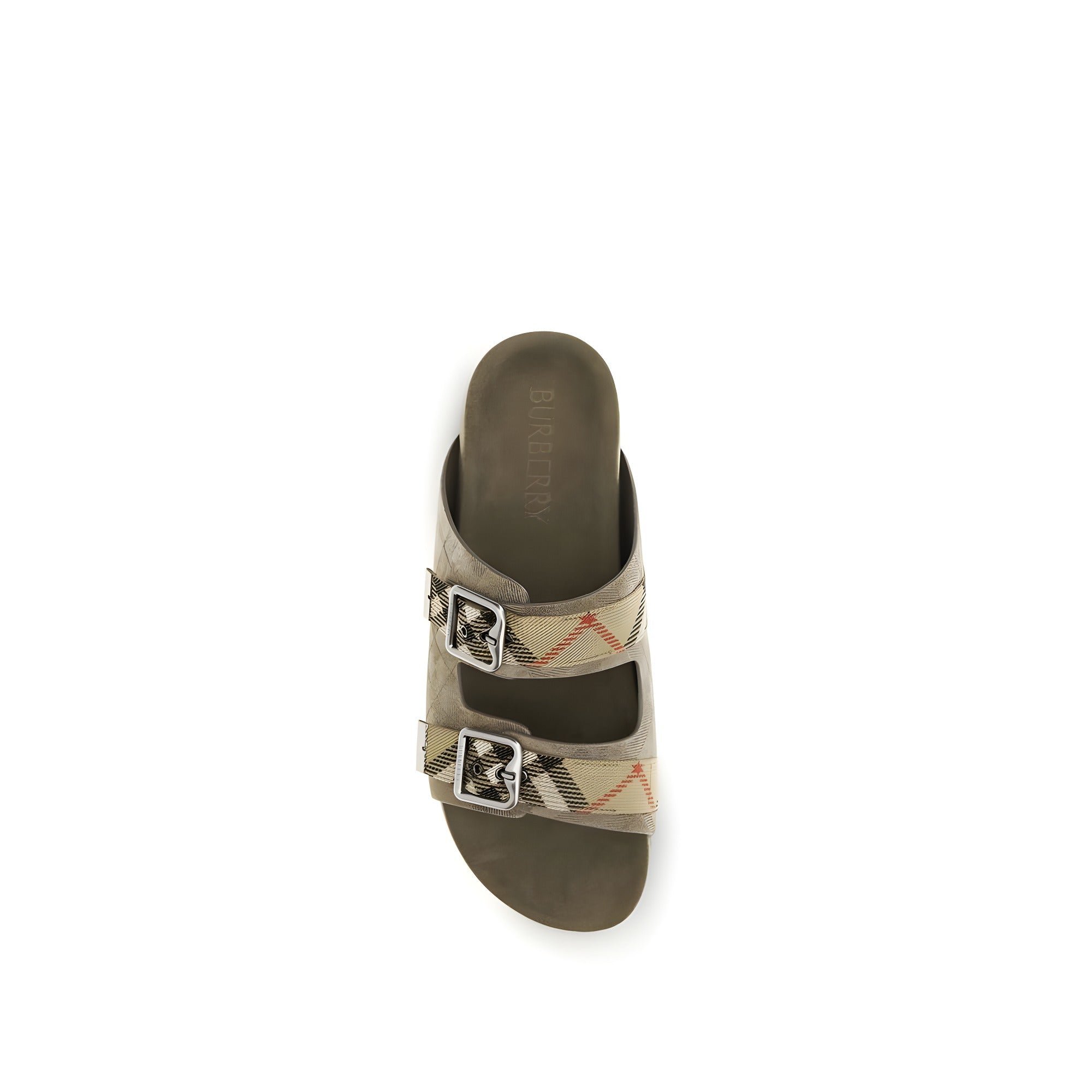 Burberry Beige Calf Leather Flat Sandals