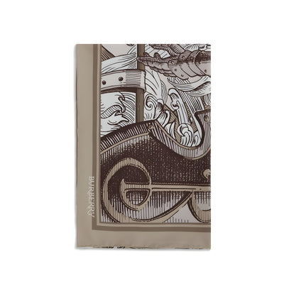 Écharpe en soie beige Burberry