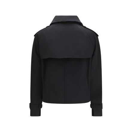 Burberry Black Cotton Trench Coat