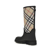 Burberry Black Rubber Rain Boots