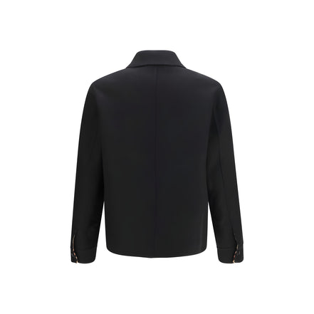 Burberry Black Wool Full-Length Jacket