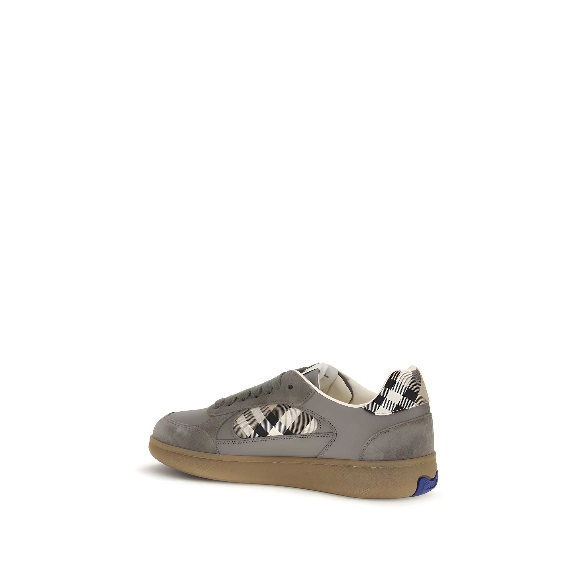 Burberry Gray Leather Low Top Sneakers