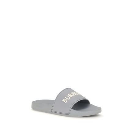 Burberry Gray Rubber Slides