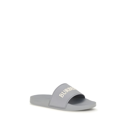 Burberry Gray Rubber Slides
