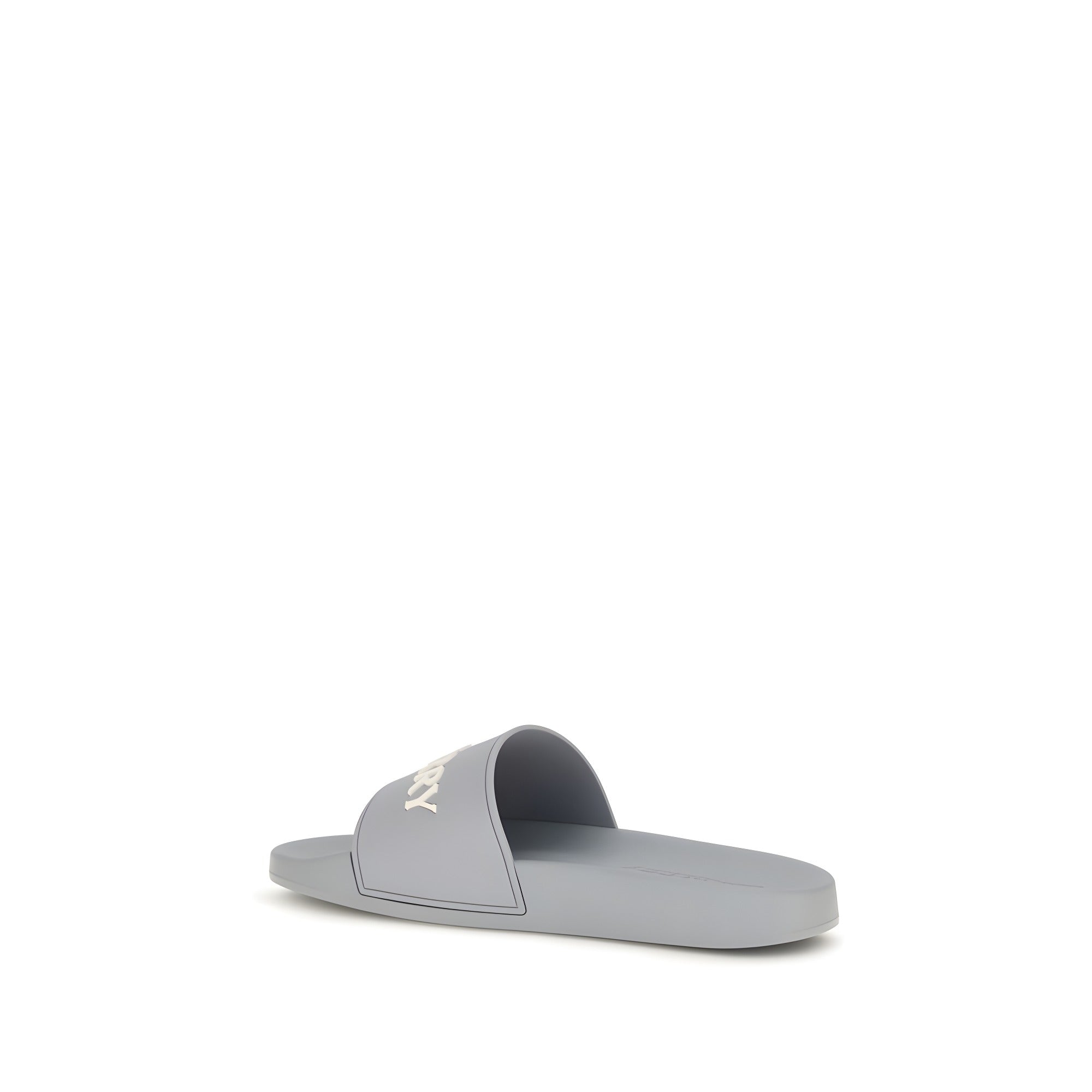Burberry Gray Rubber Slides