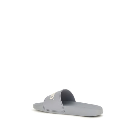 Burberry Gray Rubber Slides