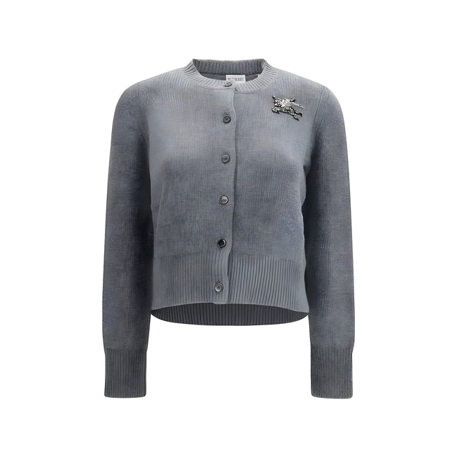 Burberry Gray Wool Oves Aries Cardigan