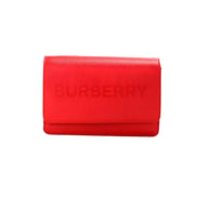 Burberry Hampshire Small Red Embossed Logo Smooth Leather Crossbody Bag