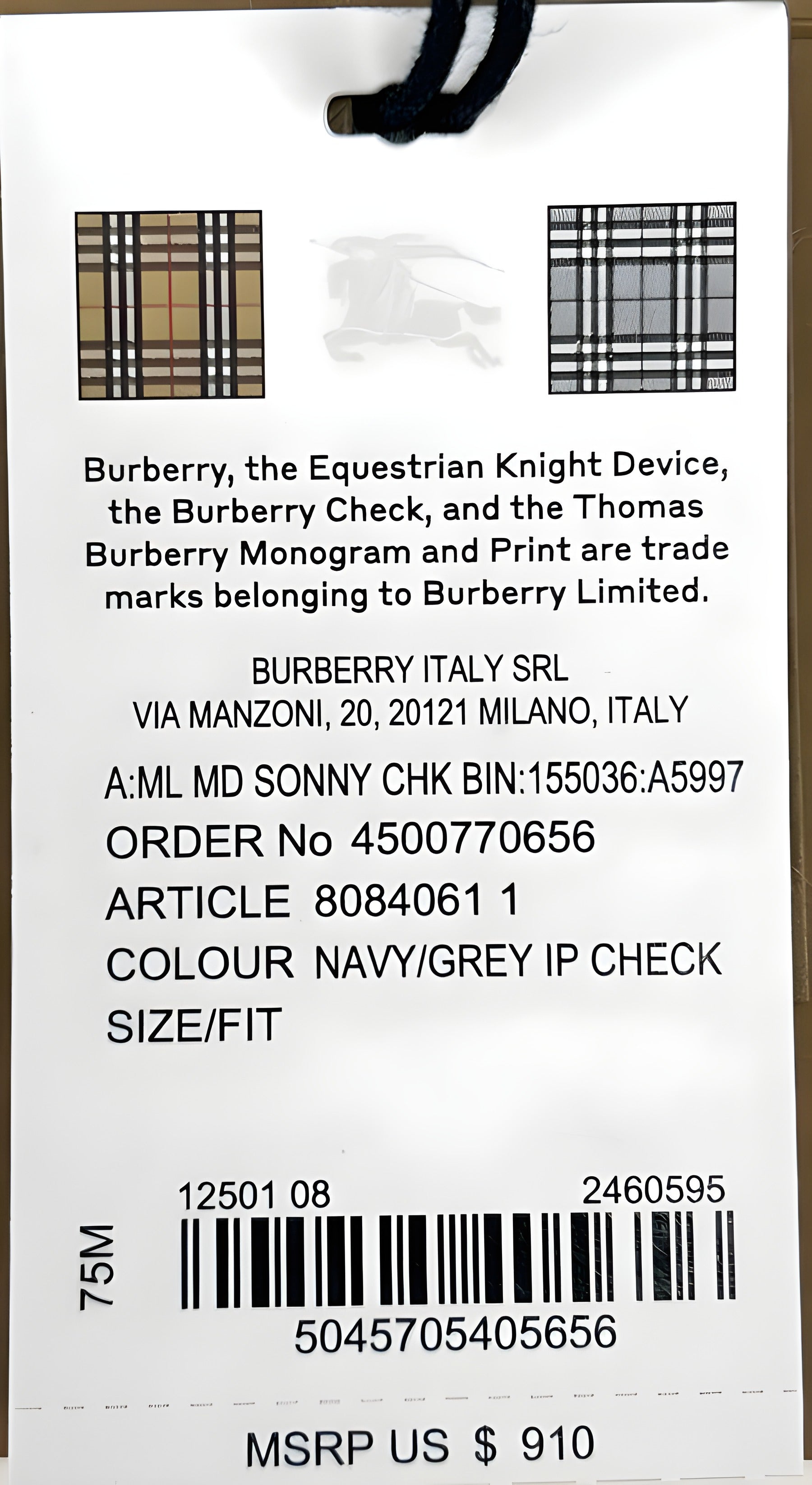 Burberry Medium Check Sonny Fanny Belt Bag