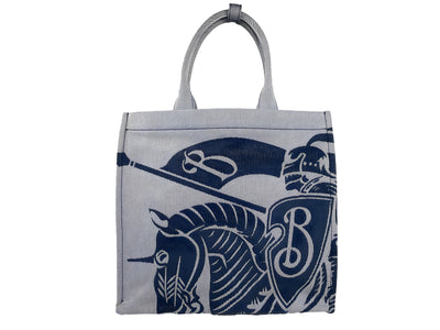 Burberry Navy EKD Canvas Tote Bag With Coin Pouch
