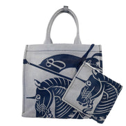 Sac cabas Burberry bleu marine en toile EKD avec porte-monnaie