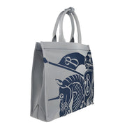 Sac cabas Burberry bleu marine en toile EKD avec porte-monnaie